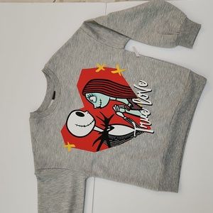 Nightmare Before Christmas Disney Jack & Sally Graphic Sweatshirt Girl's M 7-8